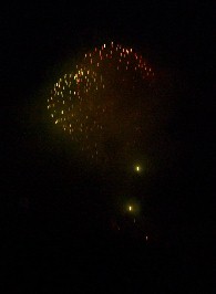 Foto vom Feuerwerk ber der Burg Ehrenbreitstein