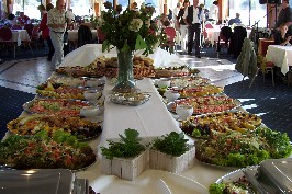 Foto vom kalten Buffett auf dem Schiff