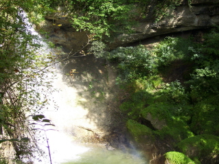 Foto vom größten der Scheidegger Wasserfälle