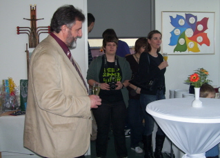Foto von Werner beim Sektempfang